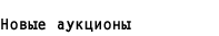 Новые аукционы