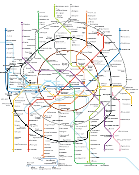 Карта метро москвы новая большая